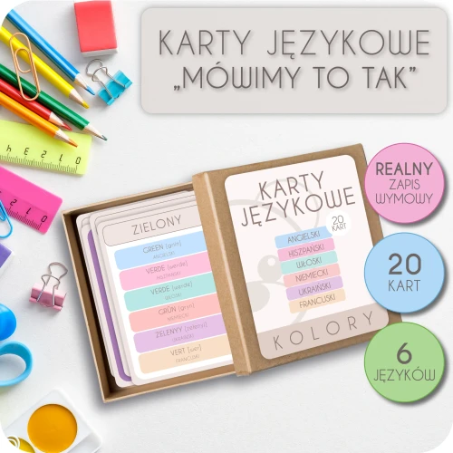 Karty językowe "KOLORY"